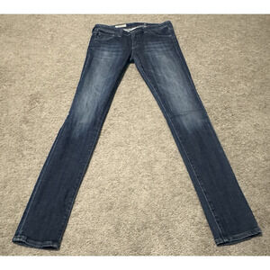 AG Adriano GoldSchmied Women 26R The Legging Super Skinny Fit Dark Wash Blue